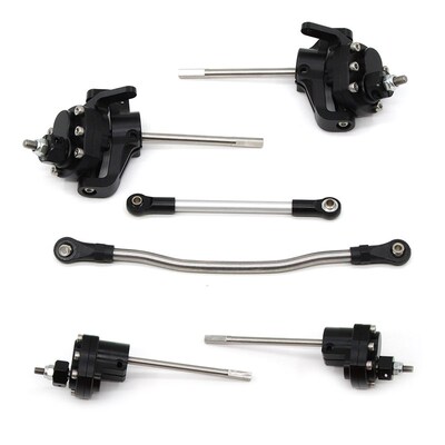 SCX10 II 90046 90047铝合金钻石门桥 前转向杯套件 一对带拉杆