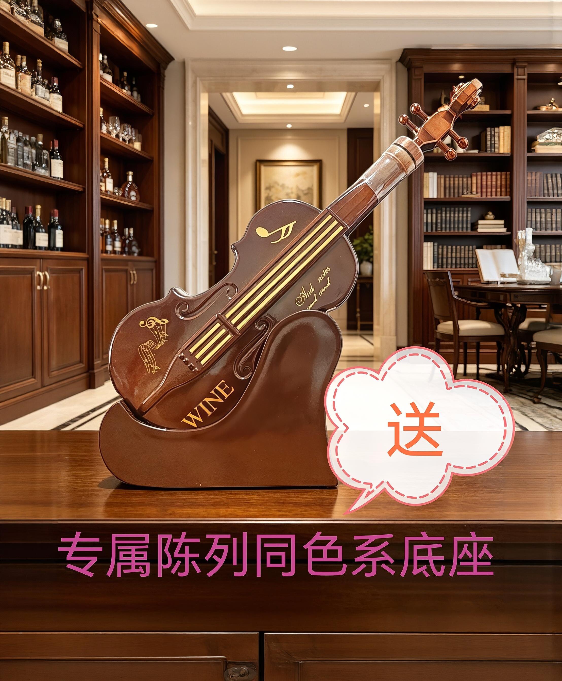 法国进口红酒巴黎浪漫礼品正宗欧式复古仿真小钢琴造型摆件送底座