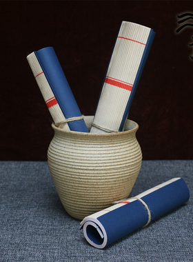 新中式古典古书卷麻绳手札线装本假书样板间书房软装饰品民国风