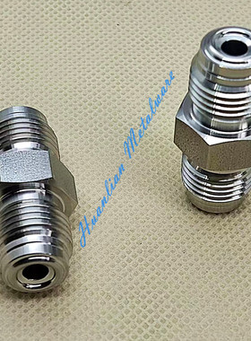 316L不锈钢VCR1/4公头对x丝 双外丝VCR1/2外螺纹直通接头BA级