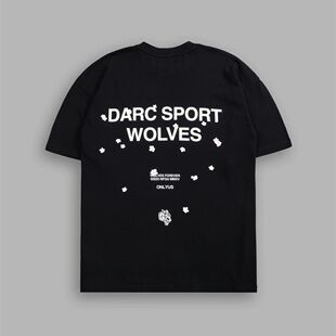 DARCSPORT狼头短袖男女美式运动健身休闲宽松印花圆领棉质T恤