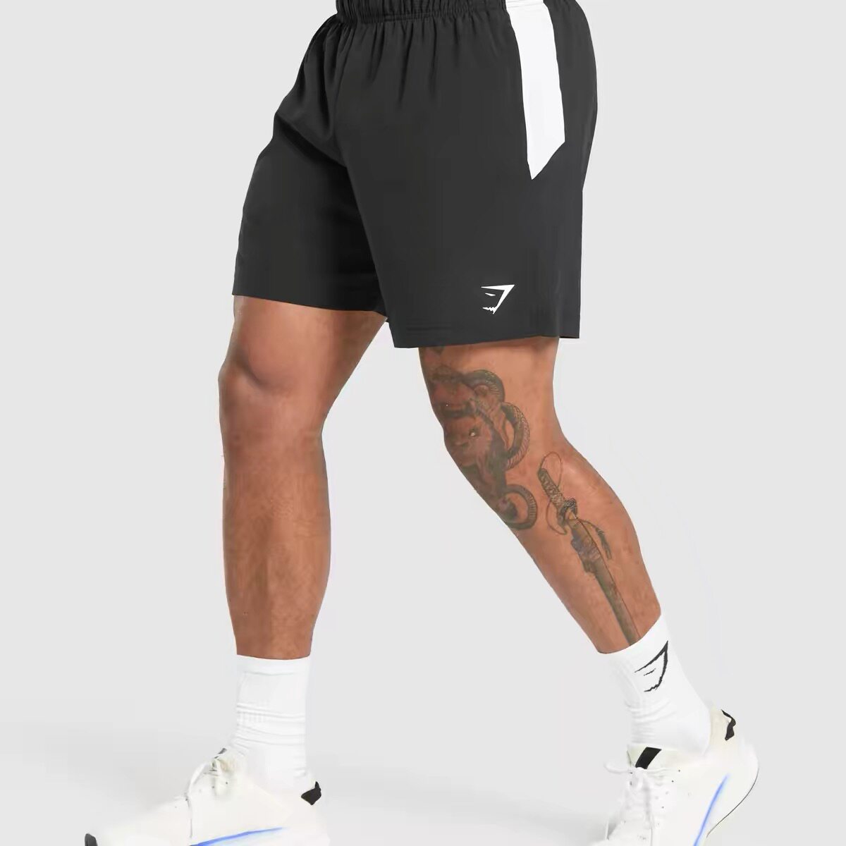 Gymshark sport panel男子运动健身休闲7”速干弹性拼色短裤G1