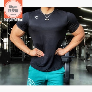 男ins夏季 透气运动弹力修身 ARRIVAL速干短袖 冲量福利GYMSHARK t恤