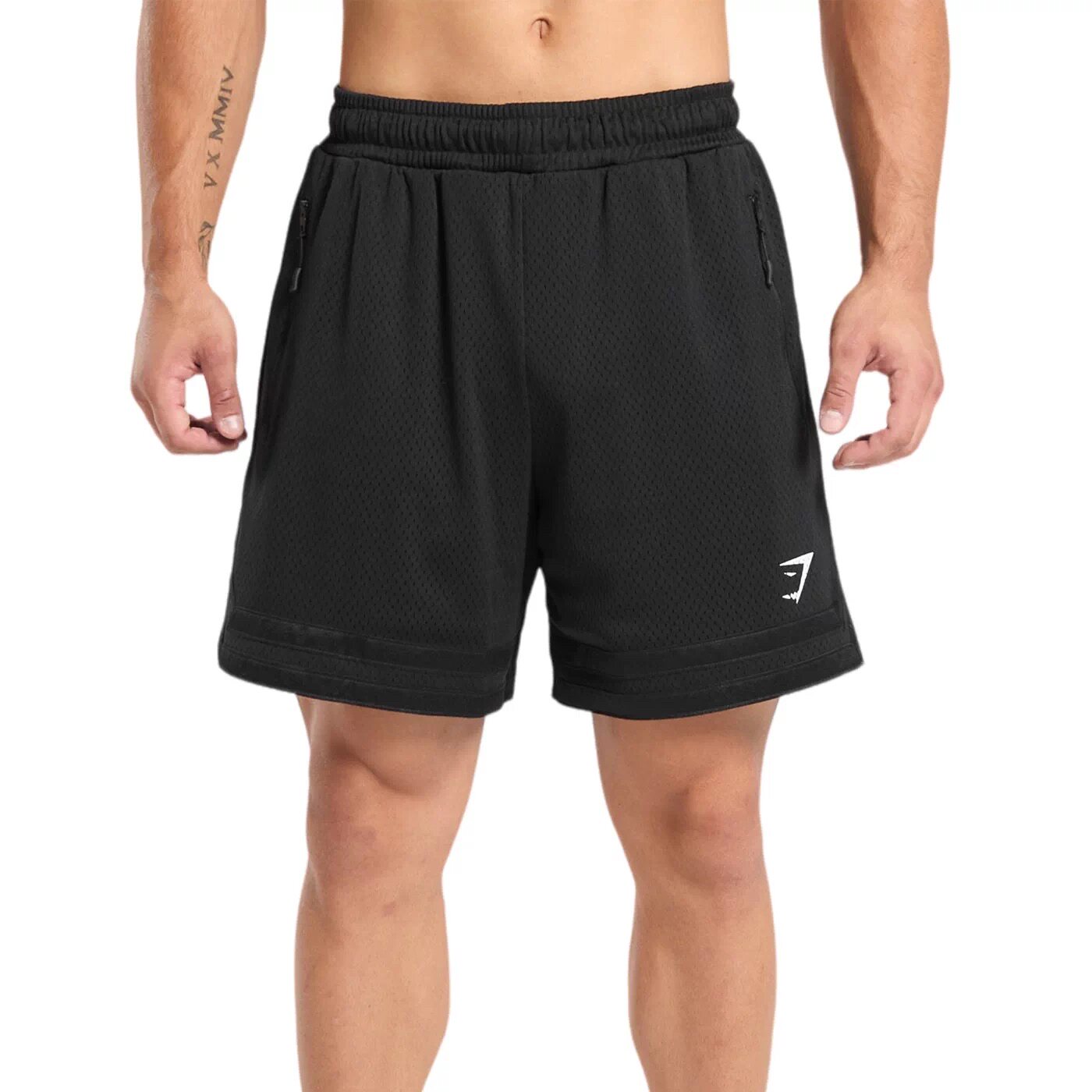 GYMSHARK Varsity男士美式运动健身篮球休闲速干五分短裤子带拉链