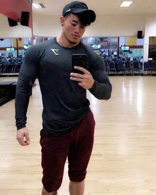 正品GYMSHARK幻影长袖高弹速干
