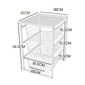 拉篮厨房橱柜碗篮碗盘抽屉式 铁艺三双层碗碟抽屉抽拉改造内置篮子