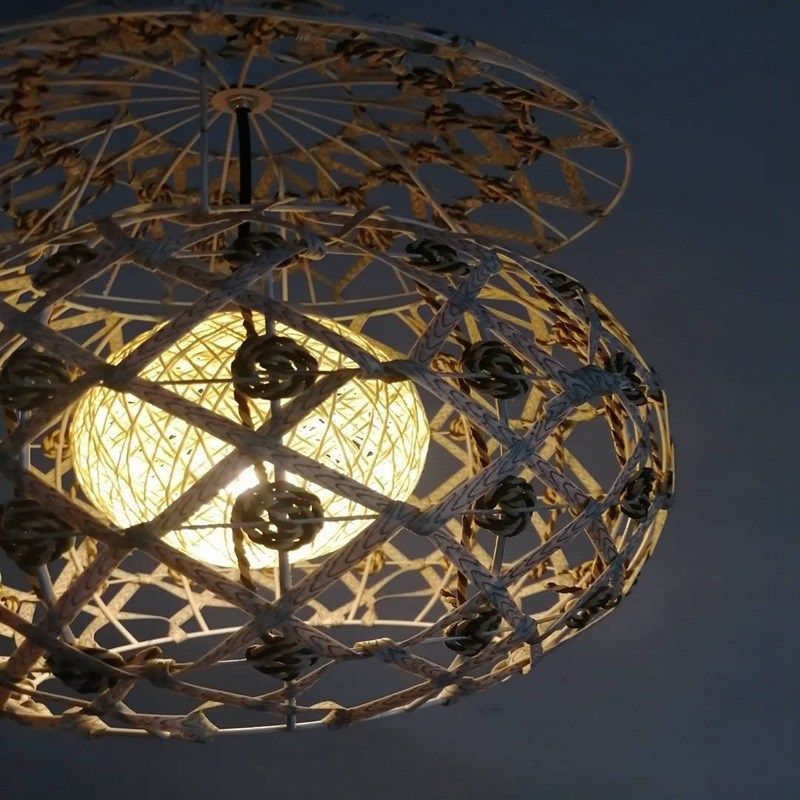 复古藤艺吊灯手工编织圆形鸟巢草帽塑料藤艺装饰蘑菇房子吊灯,家装灯饰光源,客厅吊灯,淘宝优惠券,粉丝福利购,淘宝优惠卷