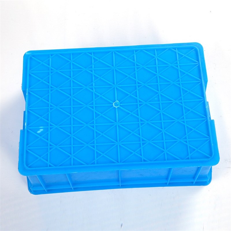 塑料周转箱加厚带盖长方形物流收纳箱大号储物整理箱蓝色塑胶箱子