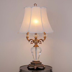 客厅大台灯沙发角几欧式奢华高档水晶轻奢主卧大气高端别墅床头灯