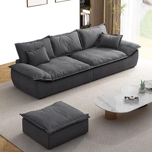 意式极简科技布艺沙发客厅小户型简约现代轻奢三人位直排帆船沙发