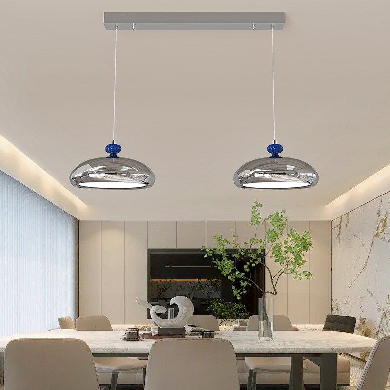 餐厅灯现代简约设计师款奶油风创意飞碟餐桌吧台灯卧室床头吊线灯