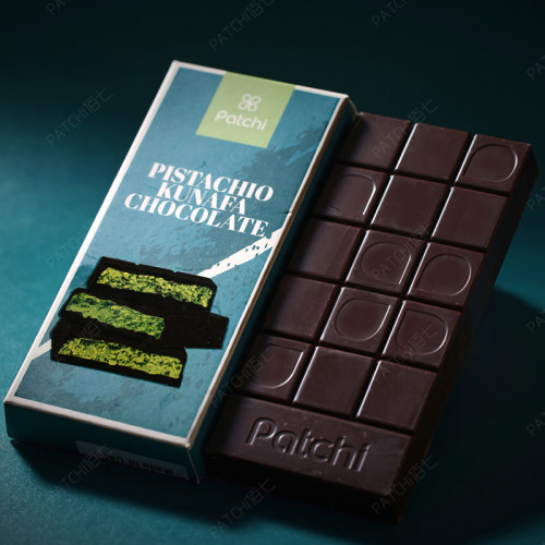 PATCHI迪拜进口开心果黑巧排块