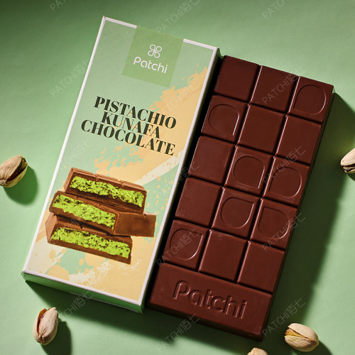 PATCHI 迪拜进口开心果牛奶巧克力库纳法排块儿童零食伴手礼特产