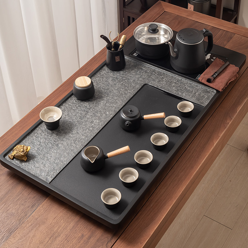 整块天然乌金石茶盘全自动一体家用功夫茶具套组客厅电磁炉大茶台,餐饮具,茶盘,淘宝优惠券,粉丝福利购,淘宝优惠卷