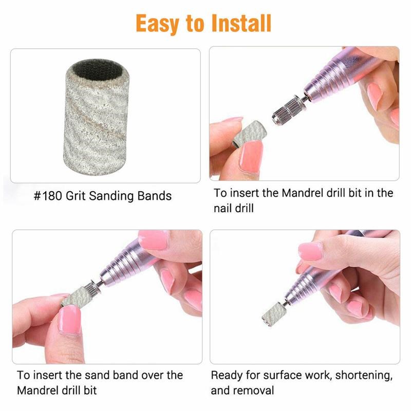 Nail Sanding Bands Maschine for Manicure Pedicure Drill Bits