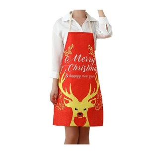 Claus Christmas aprons Santa prFints decorations fabric