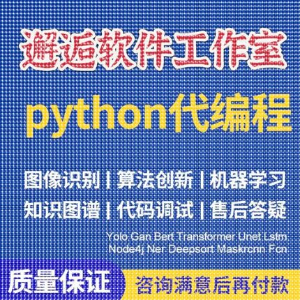 Python代编程强化深度机器学习图像识别知识图谱算法创新调试代码