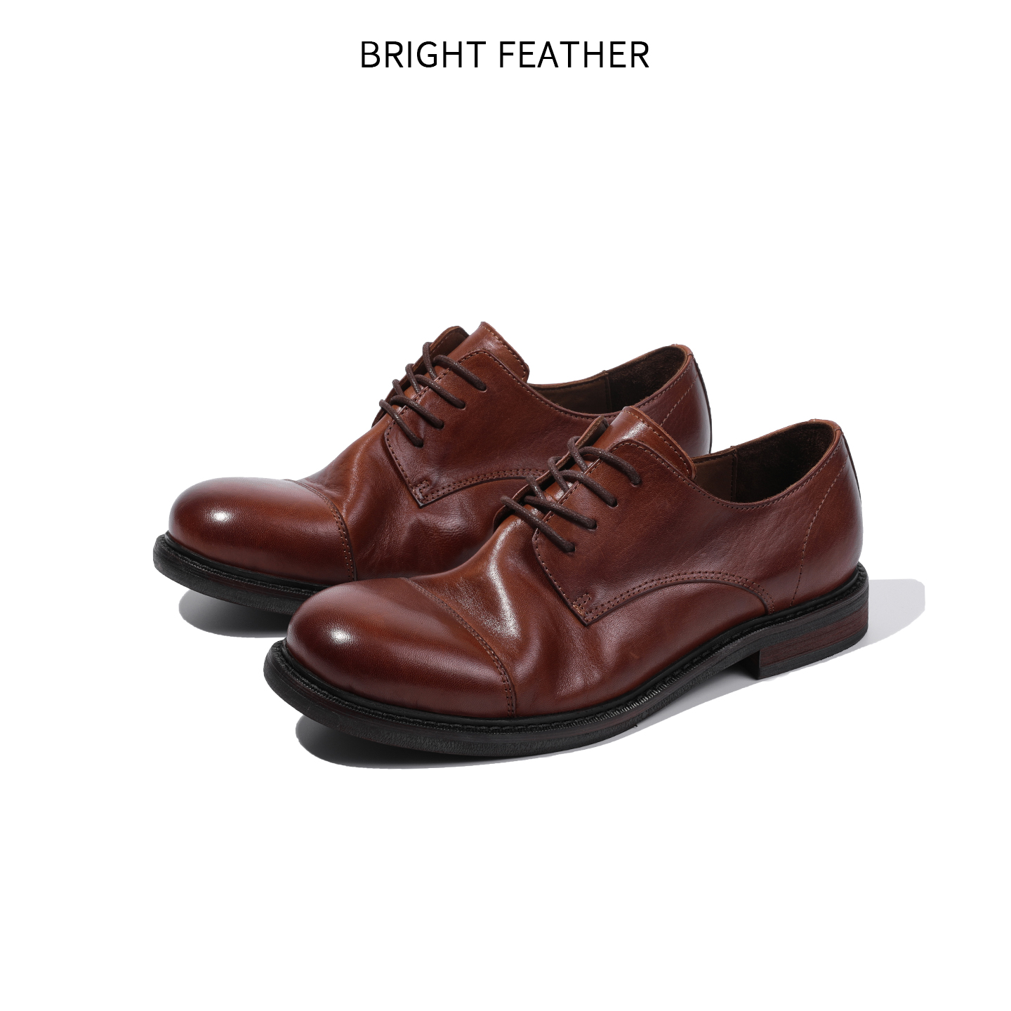 马皮男鞋英伦风复古德比鞋男士商务休闲鞋真皮上班通勤皮鞋大圆头