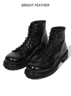 马皮马丁靴男款真皮2025新款伞兵靴子短脸靴男士高帮皮鞋工装靴潮