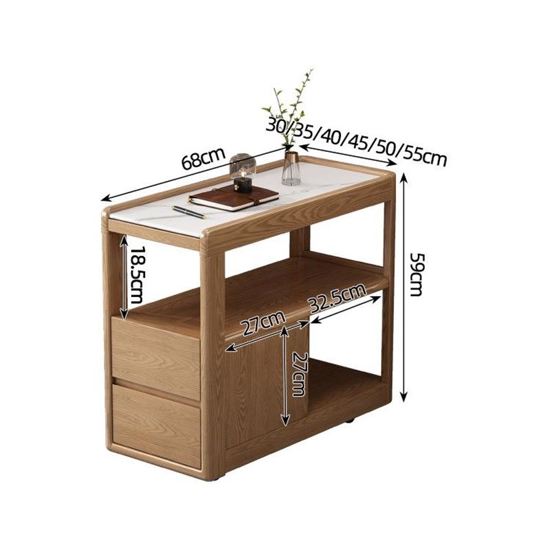 实木沙发边c柜北美橡木侧柜带轮可移动小茶桌客厅现代简约岩板角,住宅家具,移动边几/推车,淘宝优惠券,粉丝福利购,淘宝优惠卷