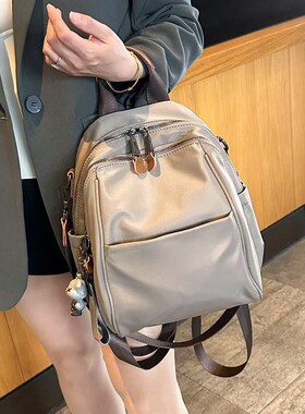 双肩女高级感小众2025r新款旅游轻便高颜值牛津布女洋气百搭小背