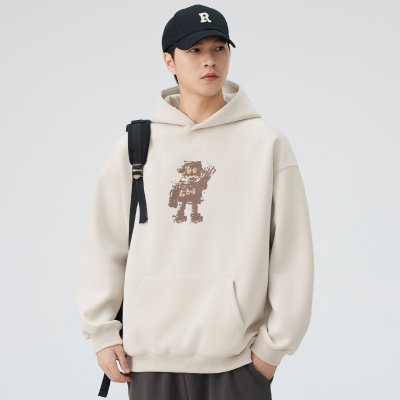 2025秋冬季美式印花卫衣圆领情侣装学生宽松百搭潮流加绒卫衣