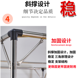稳固结实落地不锈钢管带架 单独购买蚊d帐支架杆加粗加厚家用新款