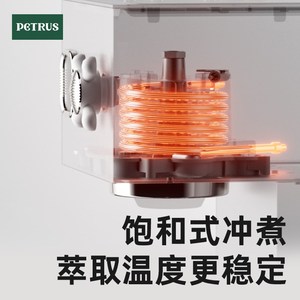 柏翠PE3888直白咖啡机双锅炉意式家用全半自动小型一体奶泡美式