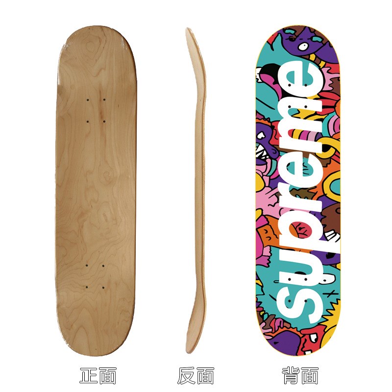 双翘滑板全加东北枫 7层加拿大枫木板面成人四轮车 专业31*8英寸