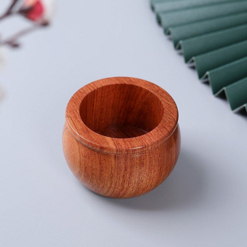 花梨木聚宝盆烟灰缸家用客厅摆件中式轻奢高档创意烟缸办公室收纳