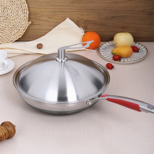 不锈钢锅盖全钢家用加高炒菜锅铁锅盖子可立锅盖30CM32cm特厚新品