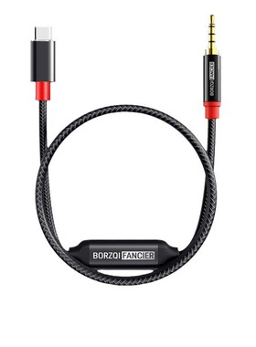 BORZQI双通道立体声384K32Bit双向HIFI音频对录线适用游戏AI直播