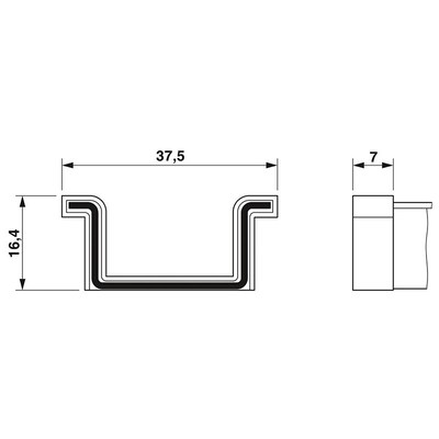 菲尼克斯导轨式接线端子排终端固定件 - NS 35/15 CAP 1206573