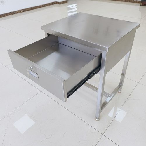 304不锈钢单抽屉桌子操作台工作桌记录桌灯检台电脑桌办公桌