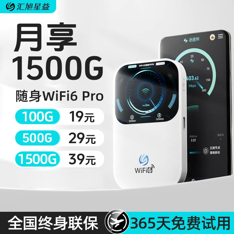 【全国包邮】2025新款随身wifi6全国通用移动无线网络wifl4g流量无线网卡便携式工地路由器宿舍免插车载宽带