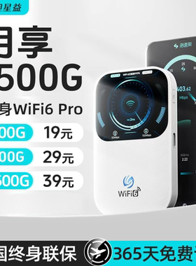 【24小时发货】2025新款随身wifi6全国通用移动无限速网络Wi-Fi4g流量无线免插网卡便携车载路由器宿舍宽带