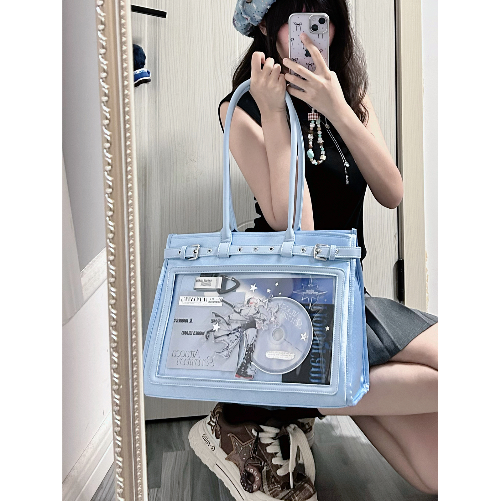 谷世缎面发光仙女感托特痛包