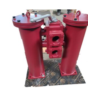 钢管焊接外壳118目 双联油过滤器SXZFW40 双筒切换法兰接口