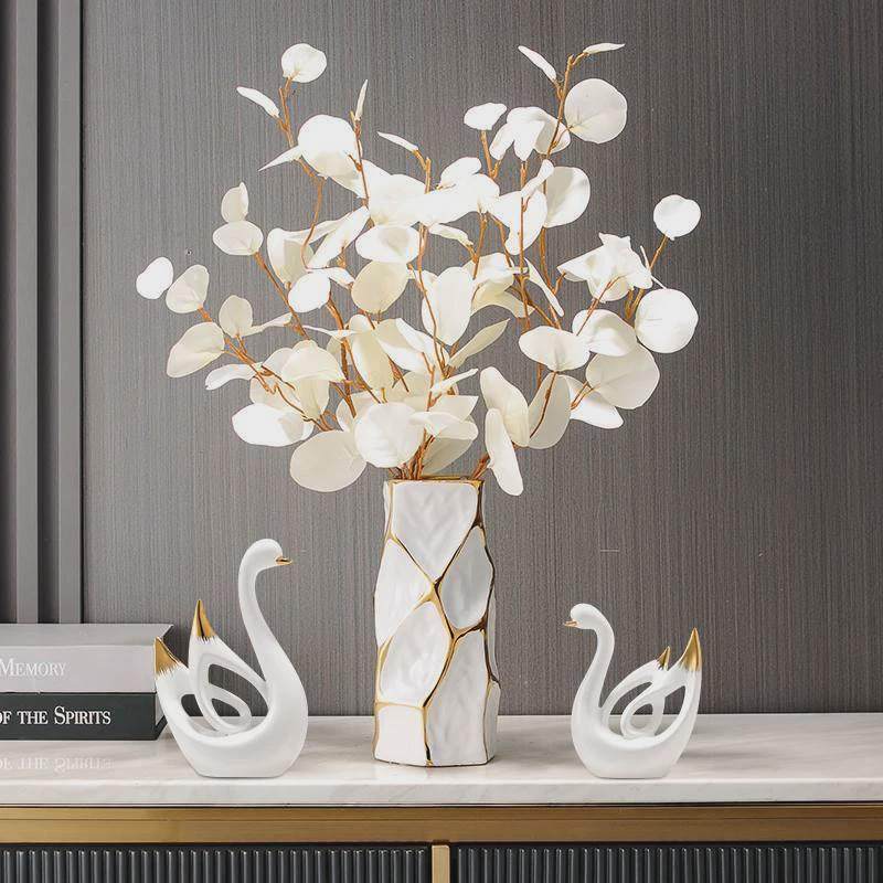 轻奢陶瓷花瓶摆件高级感创意客厅插花艺现代玄关电视柜餐桌装饰品