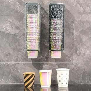 免打孔家用轻奢高颜值饮水机纸杯架取杯架 一次性杯子取杯器壁挂式