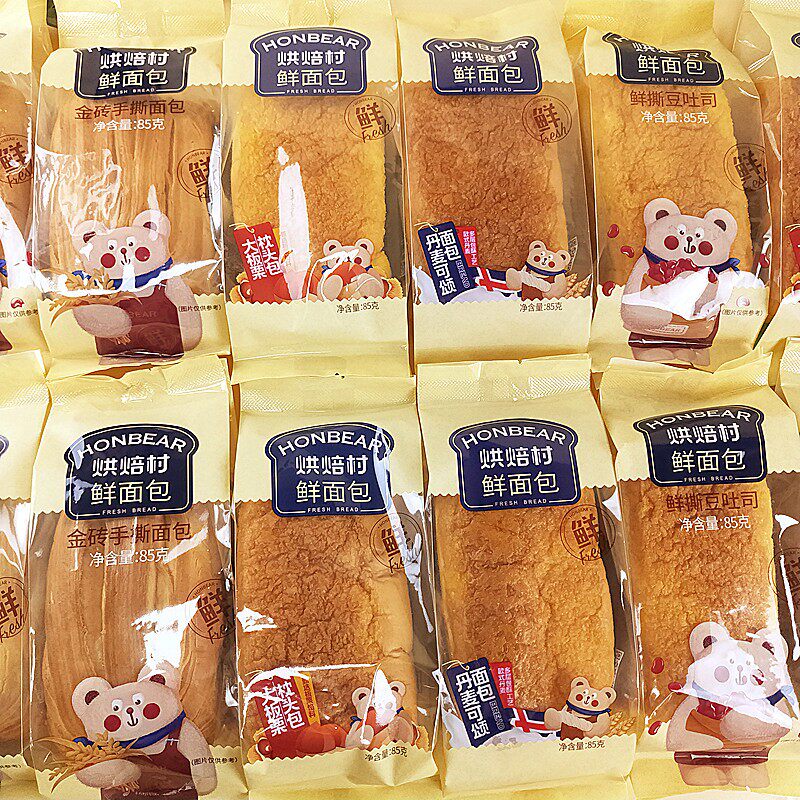 热卖烘焙村鲜面包85g红豆