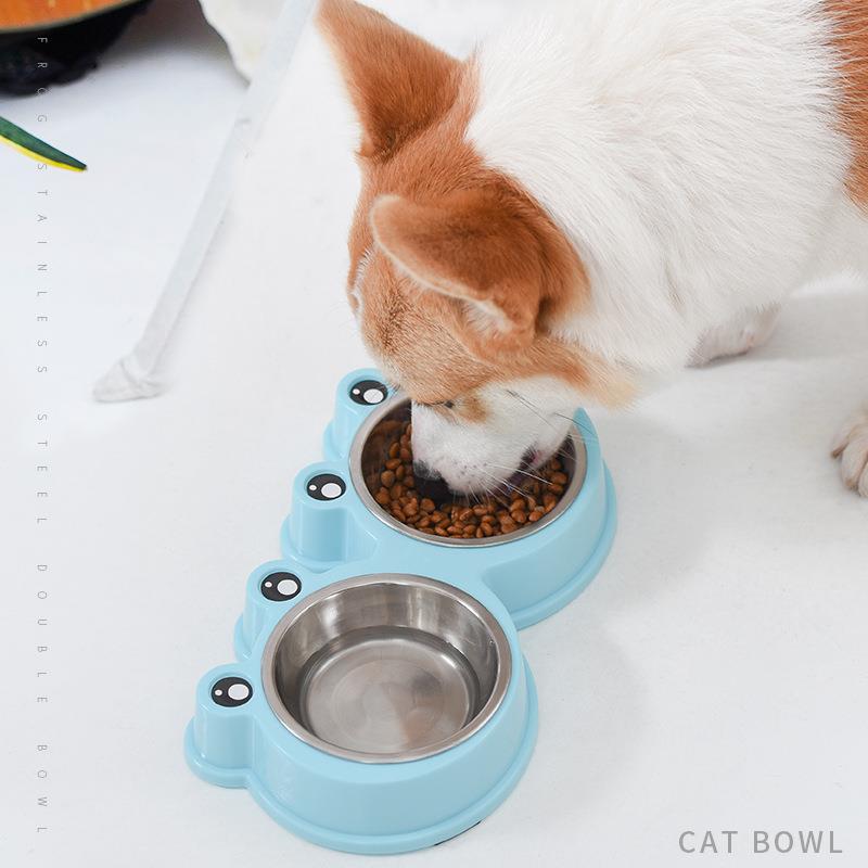 猫碗狗碗双碗宠物喂食器防滑宠物食盆狗盆不锈钢狗碗宠物用品