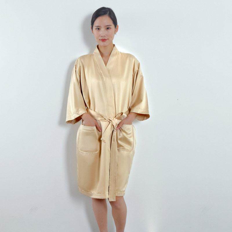 美容客袍端按摩店客服美容顾客服和服四季款可绣花印字