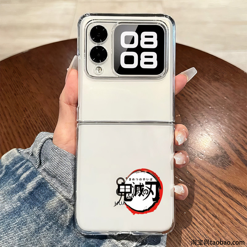 超薄塑料硬壳适用华为novaflips手机壳pocket2女士p50pockets透明外壳vivoxflip折叠OPPOFindN3Flip男生n2