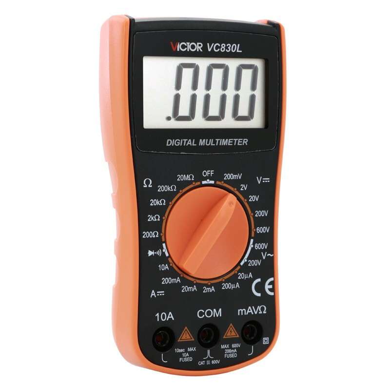 胜利VC830L万用表小型数字便携式高精度家用全自动电工智能防烧