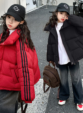 女童羽绒棉服冬装2025新款大童棉袄女孩加厚保暖棉衣短款儿童外套