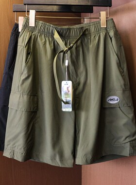 男装纯色侧边立体口袋工装裤速干薄款夏季新款直筒裤男士短裤Z212