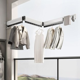 晾衣架晾衣杆阳台晾衣神器凉家用折叠伸缩晒被子架子壁挂式