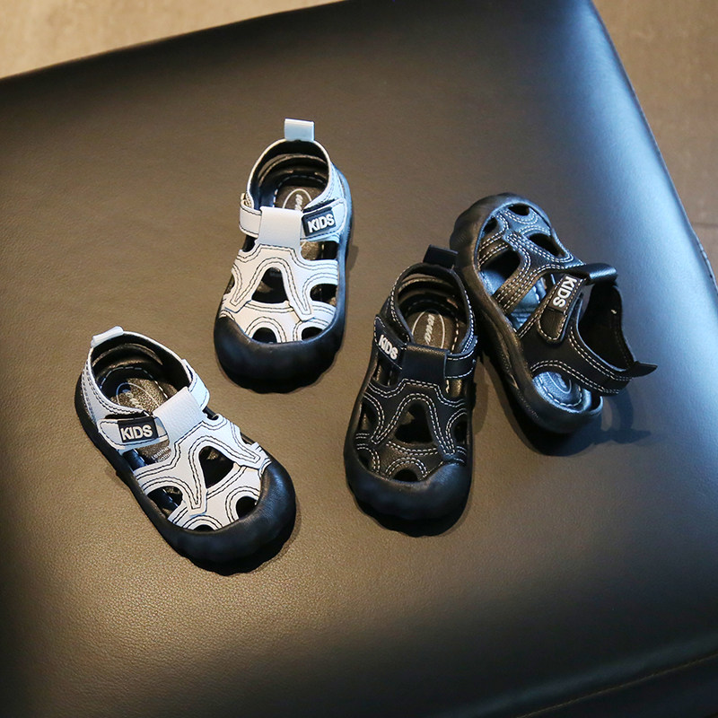 2022夏季宝宝包头凉鞋01-3-4岁半软底防护男女童防滑婴儿学步鞋