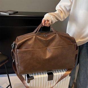 女士外出旅行包时尚大容量男士手提短途行李袋运动健身出差斜挎包